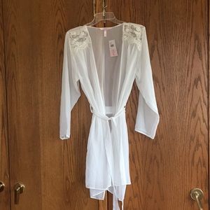 NWT beaded sheer robe